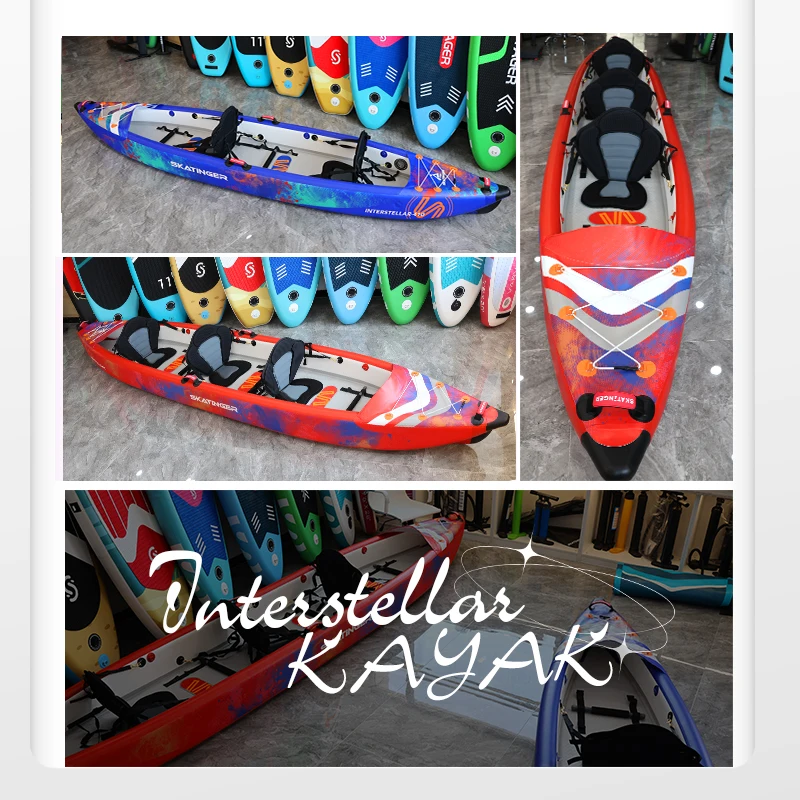 Skatinger Full Drop Stitch 3-Person Inflatable Kayak High Pressure 4m Kajak Canoekayak for Fishing 2 Year OEM Repair Kayak Sale - view 6