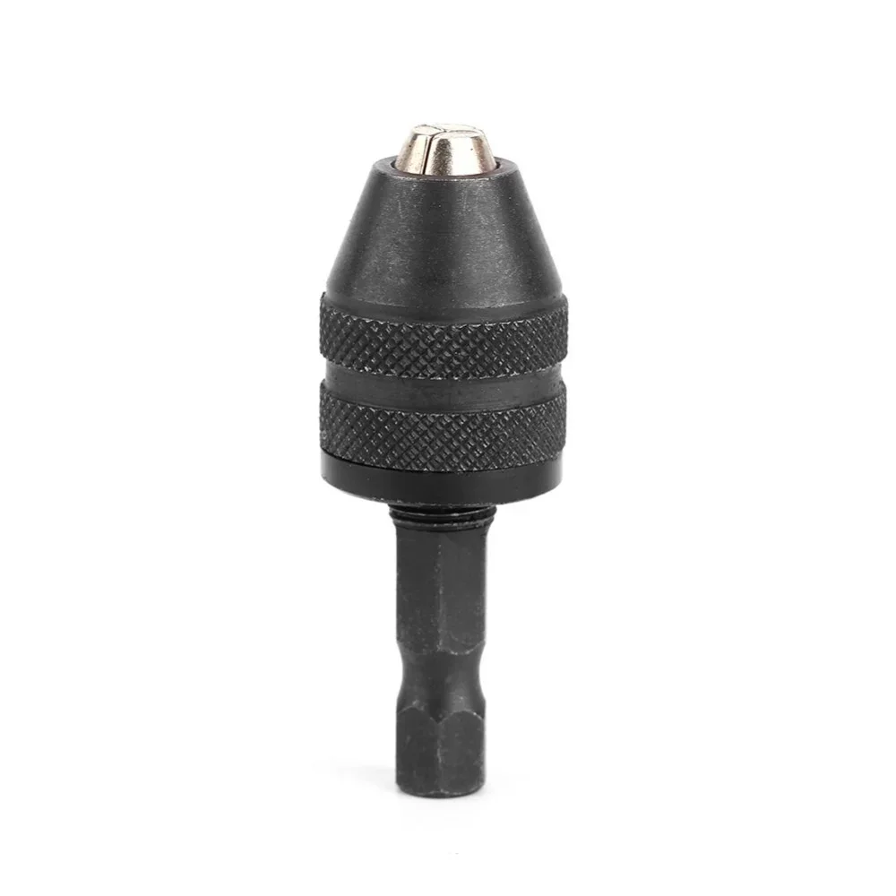 Adaptateur de tournevis à Impact, mandrin de perceuse sans clé, tournevis adaptateur de tournevis à tige hexagonale de 1/4 pouces adaptateur de convertisseur à changement rapide