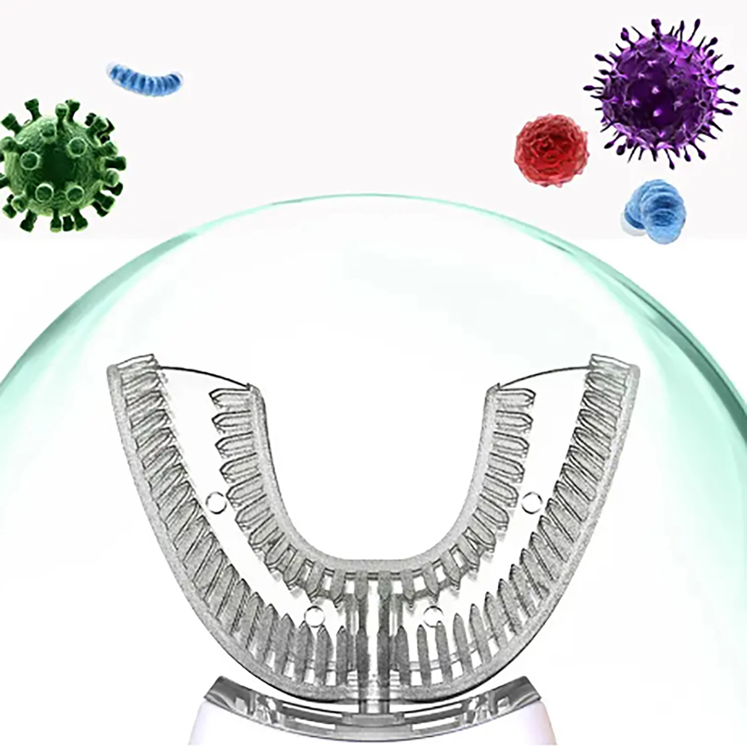 U-Type Toothbrush 360 Degrees Intelligent Silicon Head Sonic Electric Toothbrush Automatic USB Charge Waterproof Toothbrush