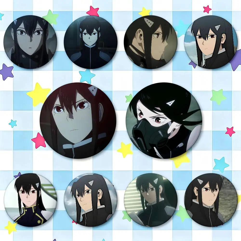 Mina Ashiro Kaiju No. 8 Badges 25 32 44 58 75 Mm Round Cosplay Pin Bag Decor Fans Collect Friends Gifts Brooch Souvenir