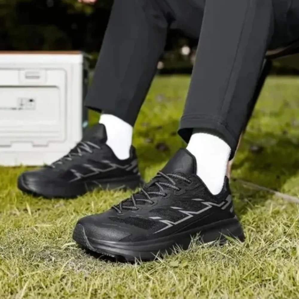 2025 جديد المشي لمسافات طويلة والجري في الهواء الطلق أحذية رجالية الرجعية حذاء كاجوال تنفس عصري ومريح 39-48 ثلاثي الألوان #1