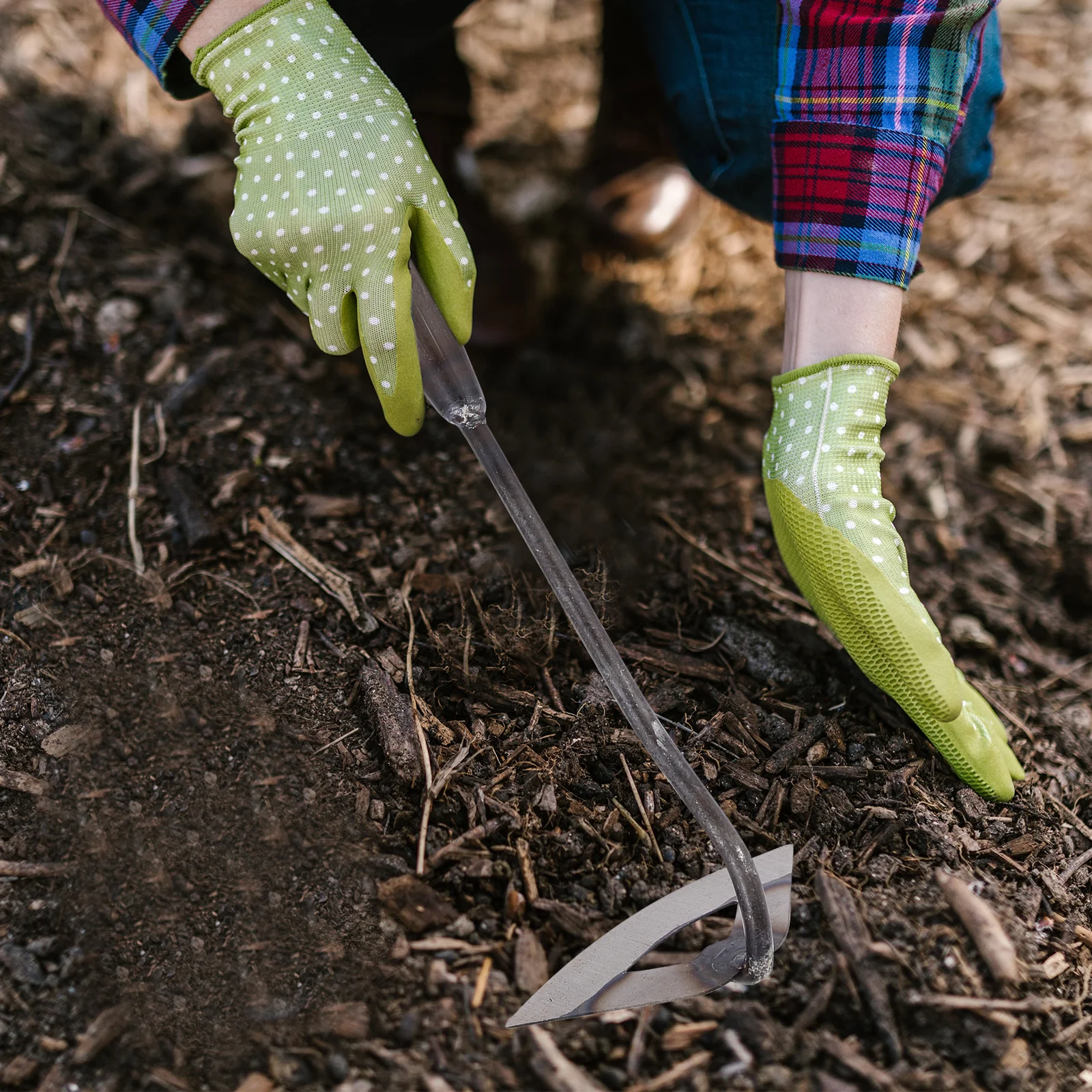 

Gardening Hand Shovel Steel Hoe Premium Weeding Tool Durable Gardening Supply Multipurpose Cultivating Hoe Sturdy Practical Fine