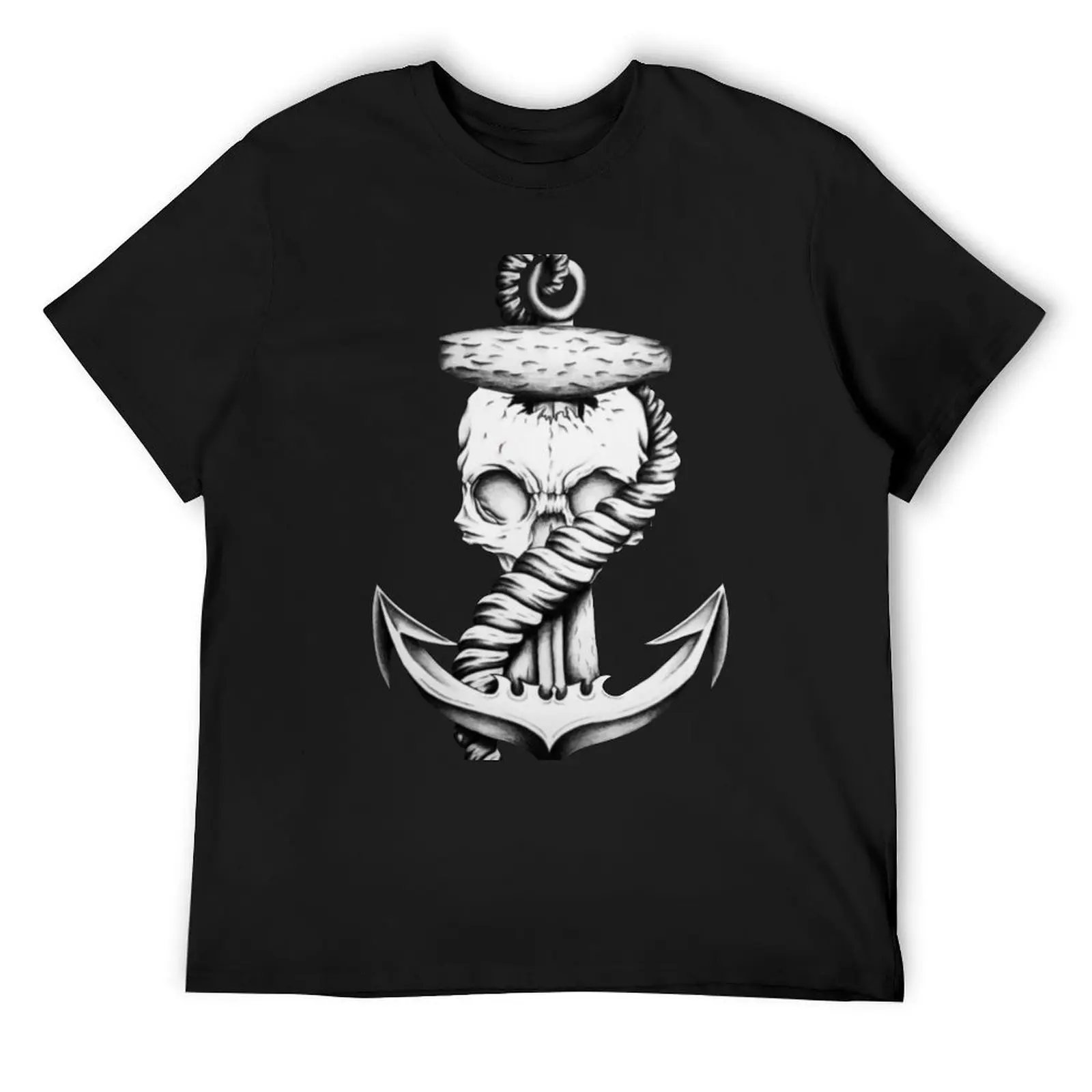 

Pirate inspired anchor skull design. T-Shirt man clothes custom t shirt summer shirt anime figures mens designer clothes