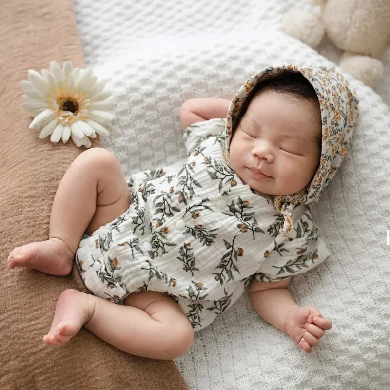 

Дети новорожденных фотографий в цветочных платках с одеждой в полнолуние и фотосъемки в студии 신 infec아 парите