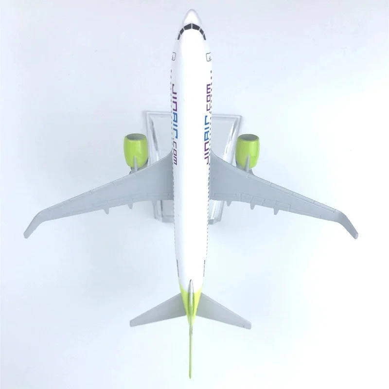 16 سنتيمتر طائرة B737-800 الخطوط الجوية الكورية جين الهواء سبيكة معدنية نموذج ثابت مع معدات الهبوط الركاب الطائرات ديكور المنزل