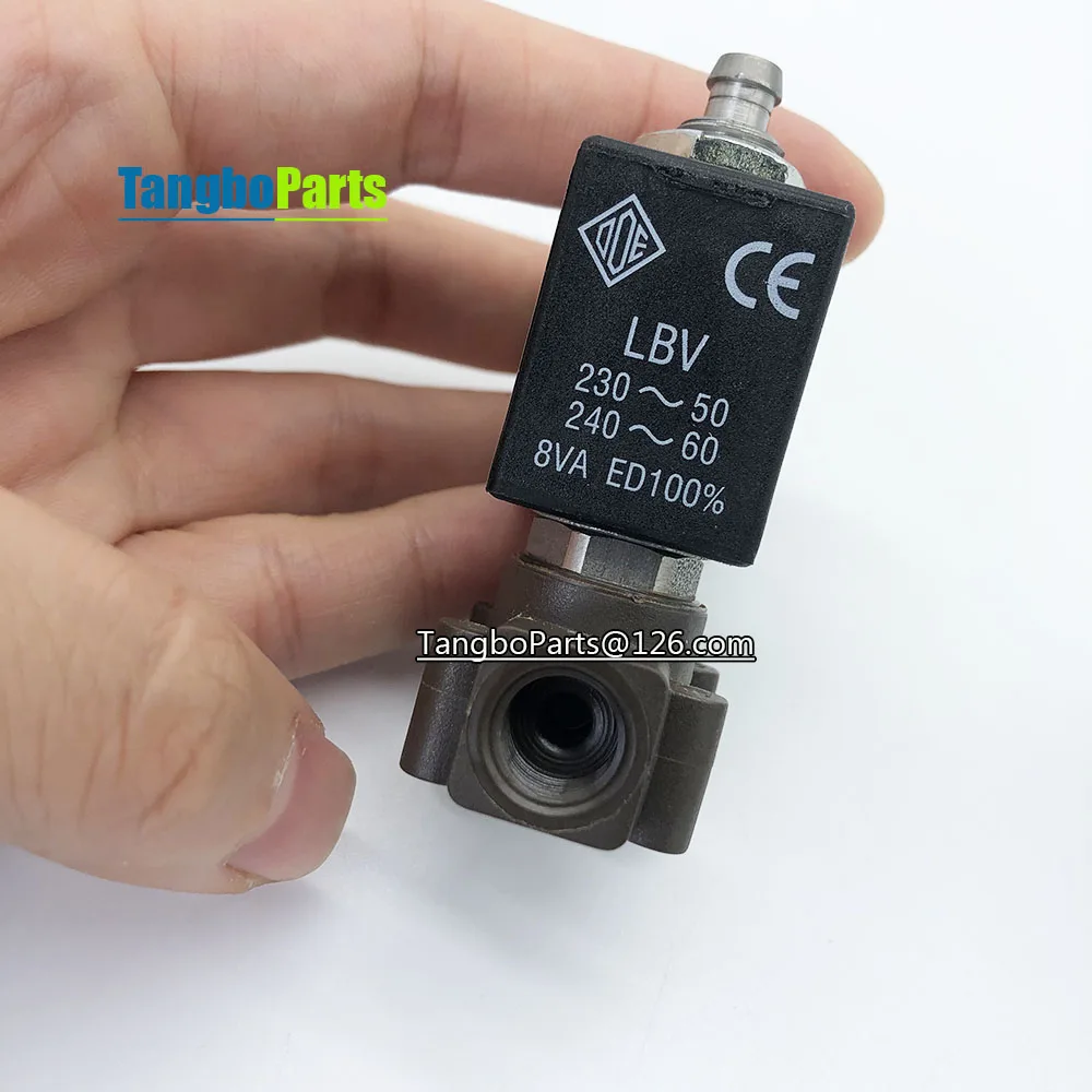 ODE AC110V AC230V 120~135℃ 0~15Bar 2-Position 3-Way Water Inlet Outlet Solenoid Valve For Coffee Machine