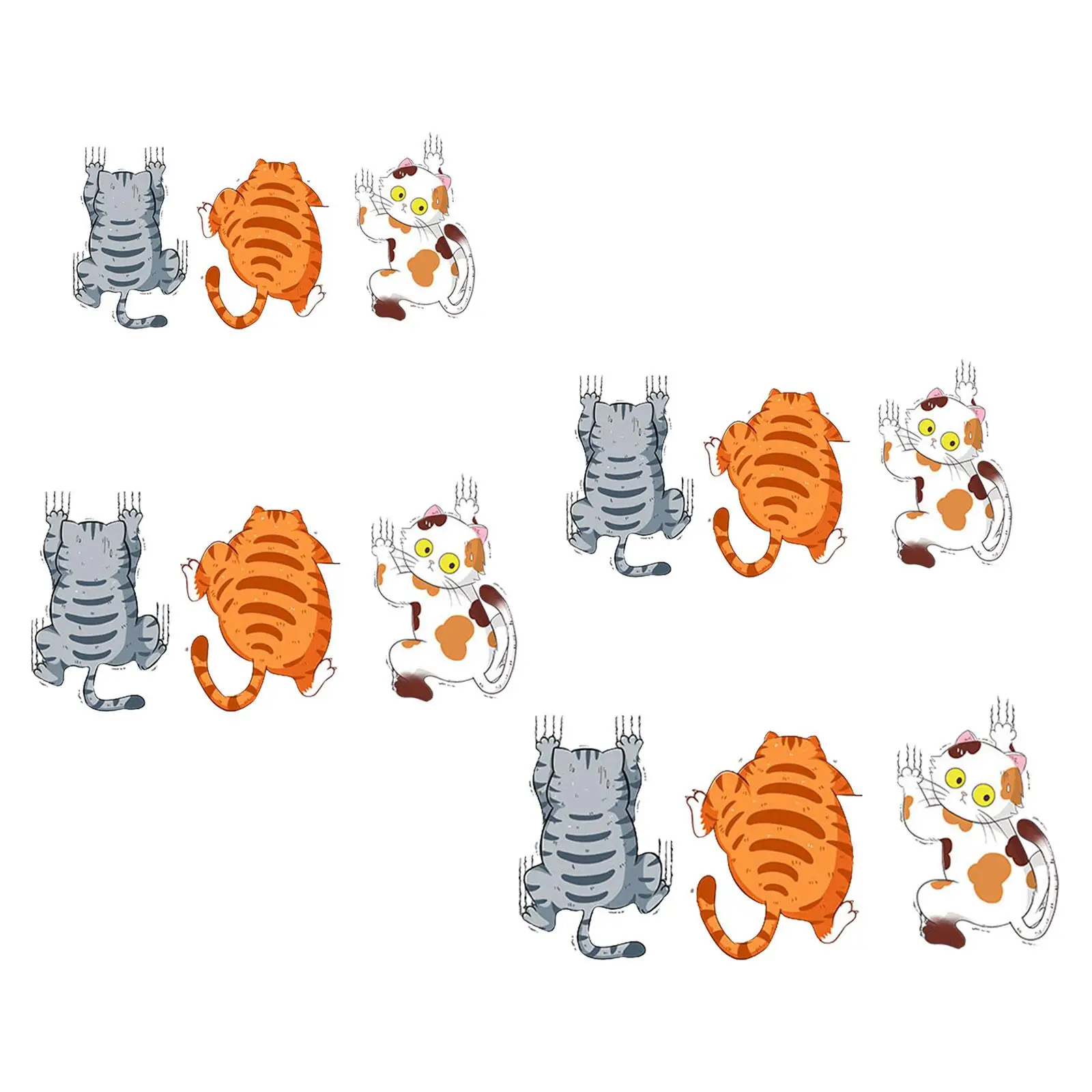 3Pcs Cute Funny Cat Car Stickers and Decals for Cars Accessories Decor