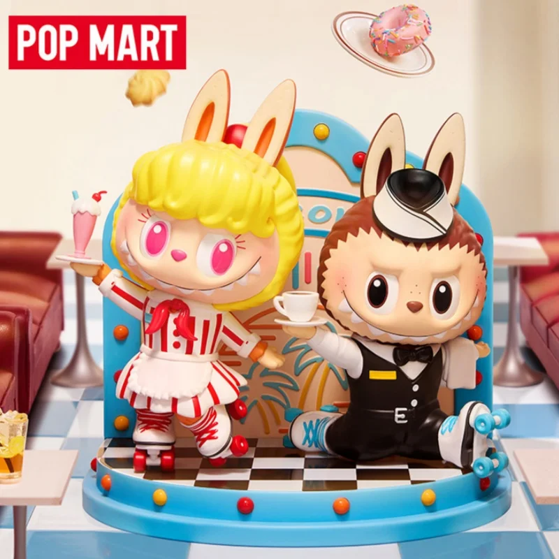 

Новые коллекционные фигурки POP MART THE MONSTERS LABUBU Retro Diner в закрытой упаковке, украшение для рабочего стола, таинственная коробка, подарок на день рождения