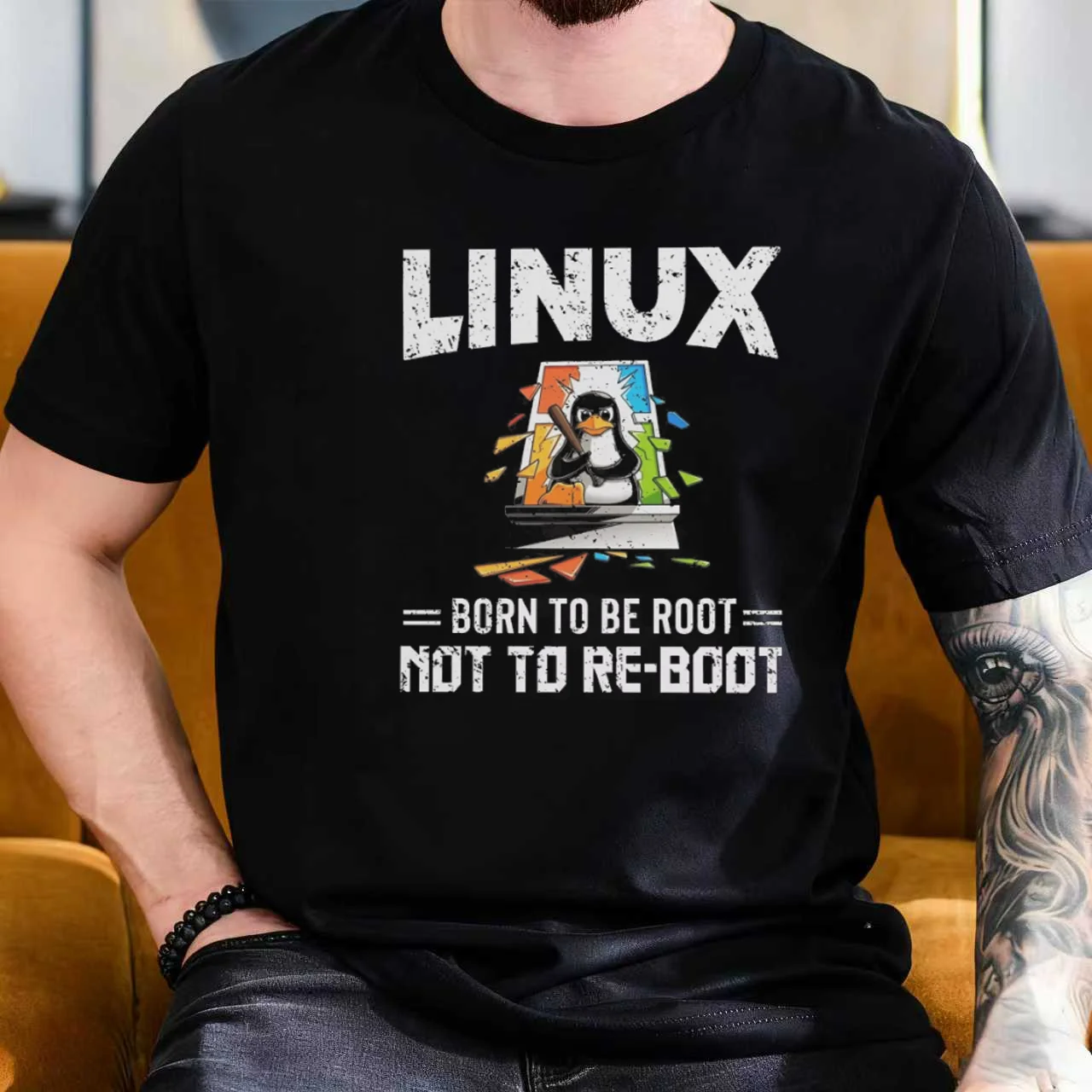 2025 الصيف لينكس ويندوز خمر القطن تيز قصيرة الأكمام 100% القطن الخالص تي شيرت مطبوع طاقم الرقبة القمم تنفس عادية Y2k