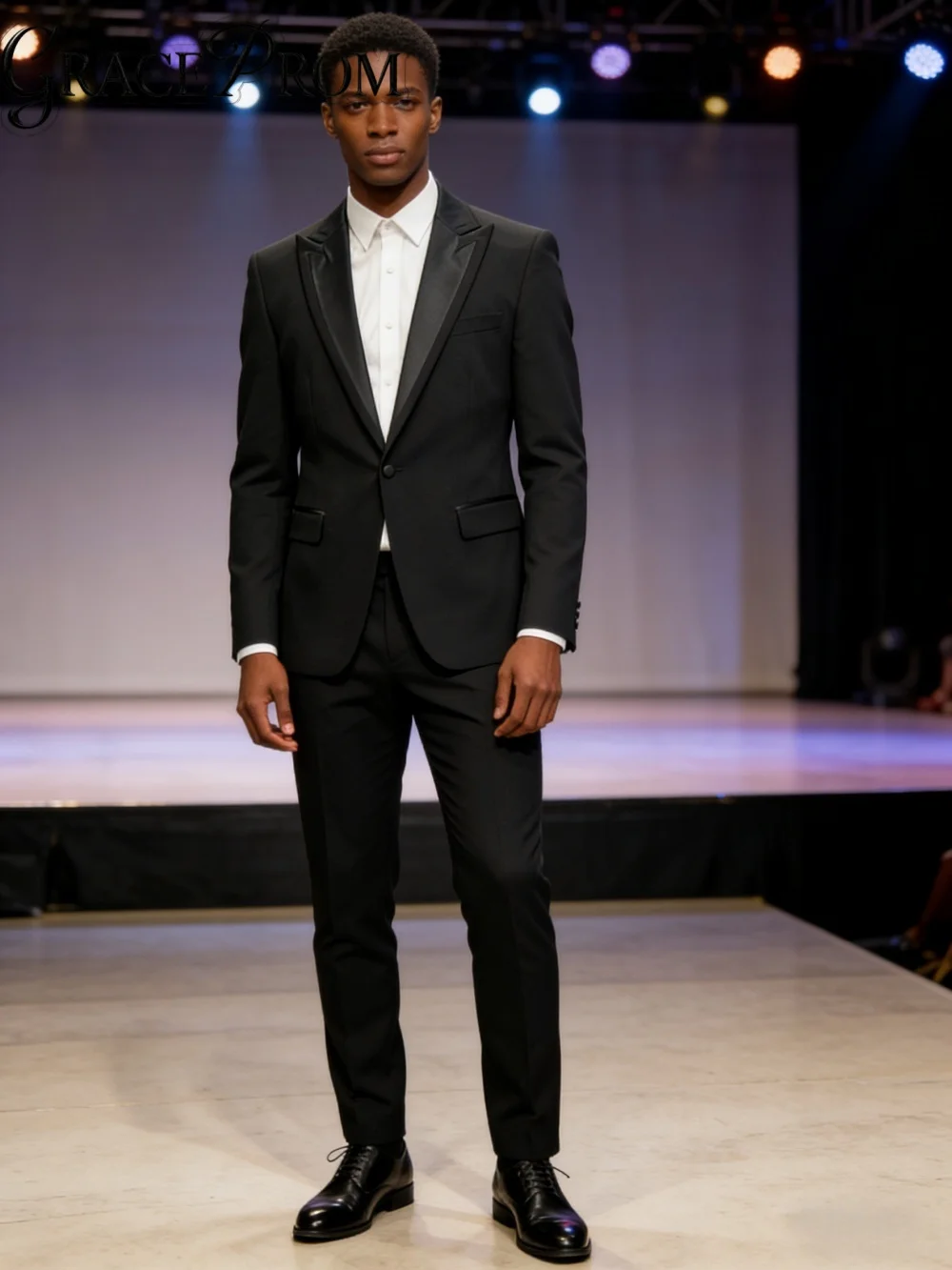 

Mens Stylish Black Satin Lapel Three Piece Suit Single Breasted Groom Wedding Formal Tuxedo Premium Party Prom Attire 2026 New