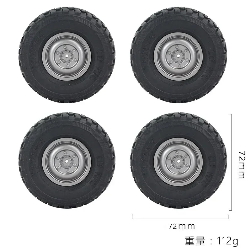 

72mm High-performance Soft Tires for WPL B14 B24 C24 C34 C44 MN D90 99 99S 1/12 1/16 RC Crawlers Accessories