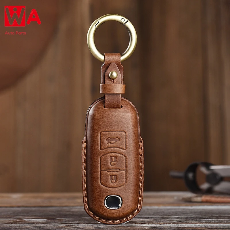 

Car Key Case Cover Leather Fob Holder For Mazda 2 3 6 Axela Atenza CX-5 CX5 CX-3 CX-7 CX8 CX-9 2016 2017 2018 Keyring Shell Bag