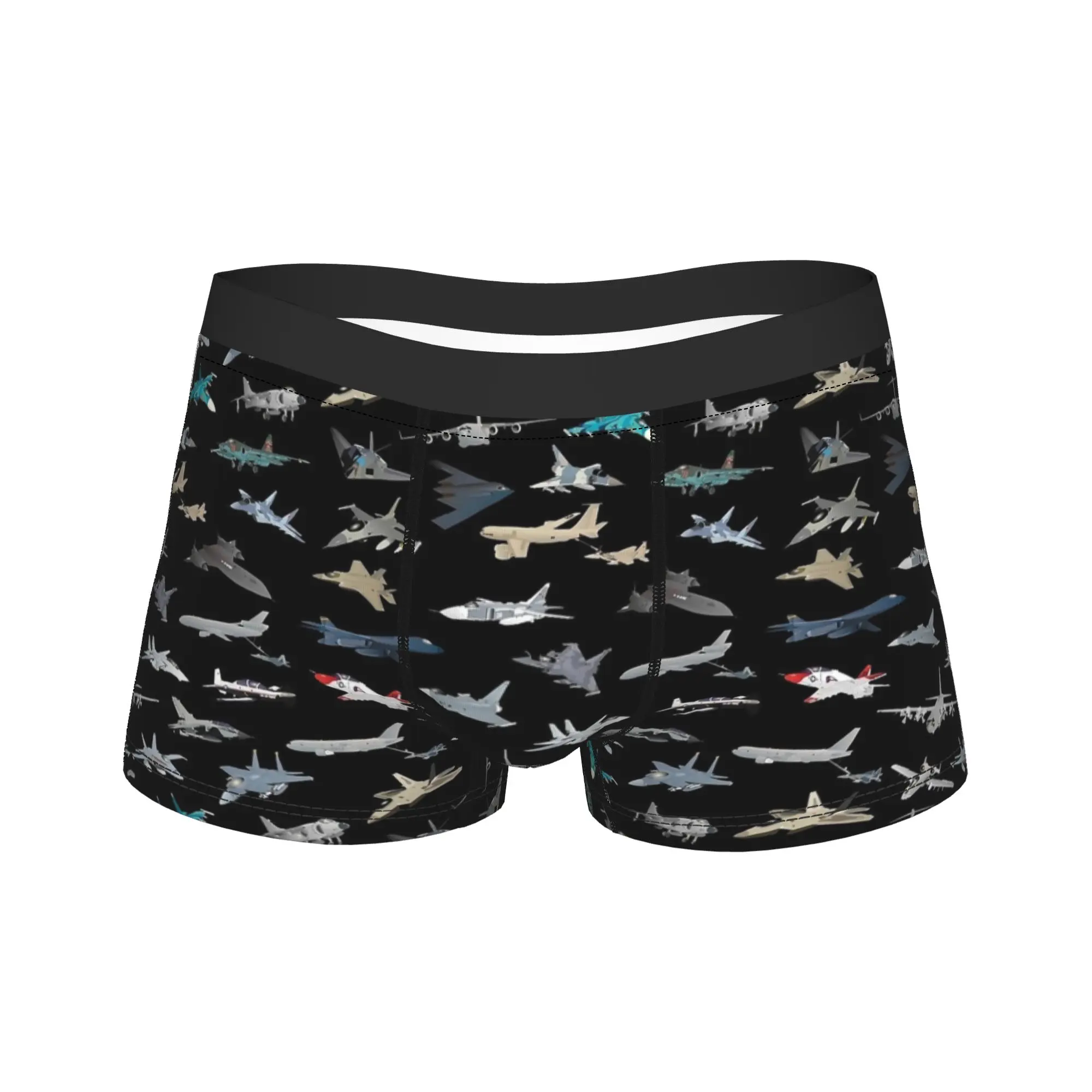 Modern Military Airplanes Underwear  Design Boxershorts Quality Male Panties Funny Shorts Briefs Birthday Present