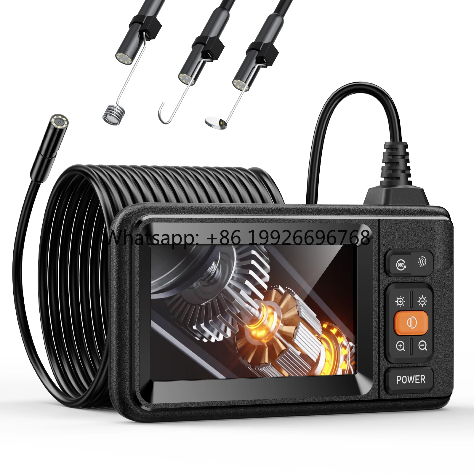 

C33-M Industrial Endoscope Borescope 4.3'' 1080P HD Screen Mini Camera Night Vision 8mm Snake Inspection Engine CMOS