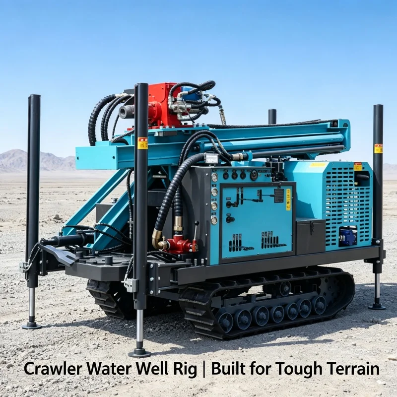 Customized Crawler Water Well Drilling Rig, Percussion Water Well Drilling Equipment, Hard Rock Water Well Drilling Machine