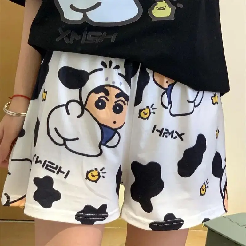 Anime Hello Kitty Pochacco Kawaii Women's Pajama Shorts Cartoon Summer Leisure Cute High Waist Indoor Outdoor Sports Shorts