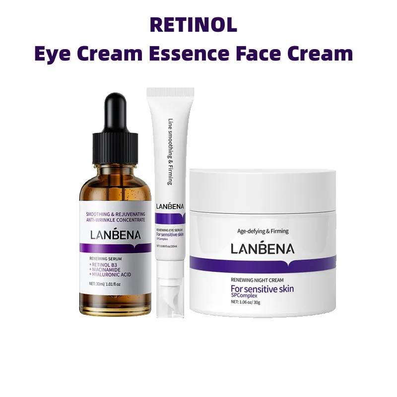 LANBENA Retinol Essence Eye Cream FaceCream Anti-Aging Package 3pcs