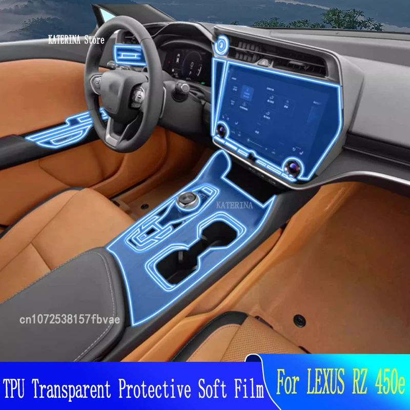 

For LEXUS RZ 450e(2022-2023)Car GPS Navigation Protective LCD TPU Screen Protector Anti-Scratch Film Fitting PPF