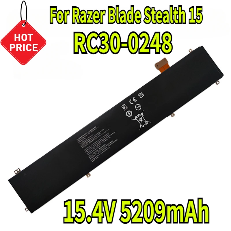 

15.4V 5209mAh RC30-0248 RZ09-0238 Laptop Battery For Razer Blade Stealth 15 2019 RTX 2070 Max-Q RZ09-02386 RZ09-02385W71-R3W1