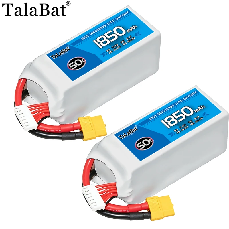 NEW 22.2V 1850mAh 50C LiPo Battery For RC Quadcopter Helicopter FPV Racing Drone Spare Parts 6s Rechargeable Battery