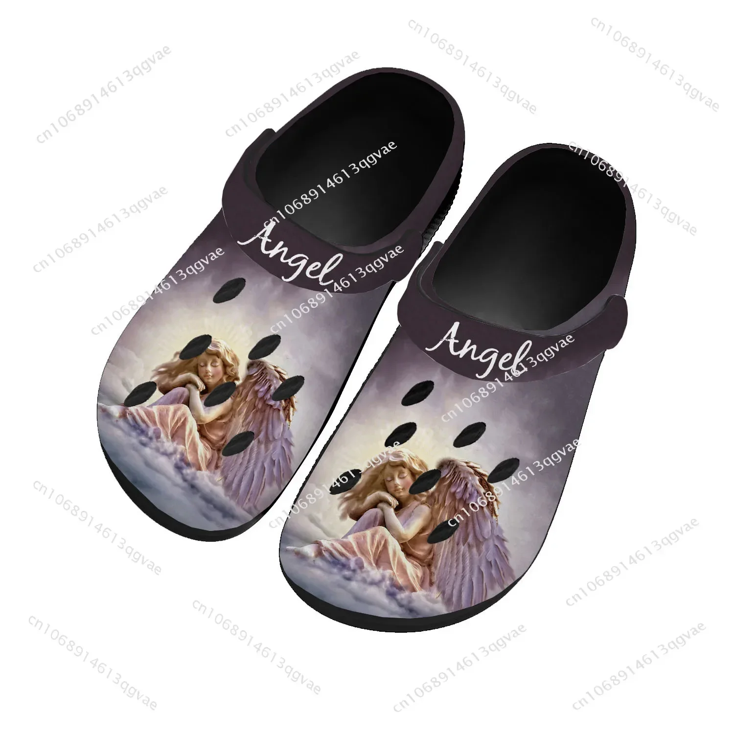 

Angel Art Print Home Clogs Custom Water Shoes Mens Womens Teenager Shoe Garden Clog Christian Vintage Angels Beach Hole Slippers