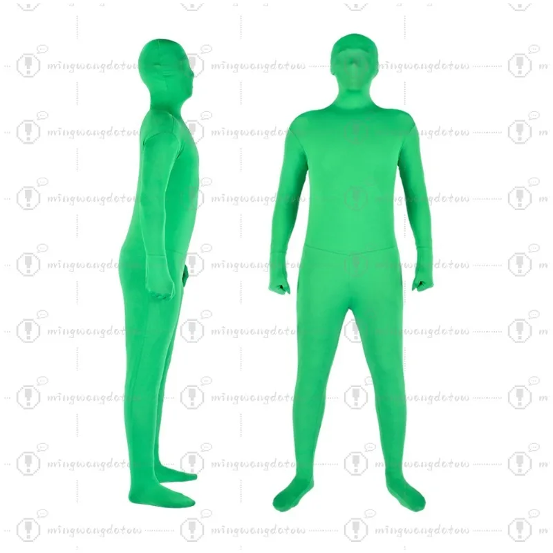 Green Screen Invisible Suit Tight Costume for Film Shooting Stage Performance Video Chroma Key Special Effects