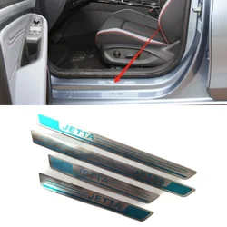 4PCS/Lot Stainless Steel For 2012-2018 Volkswajen JETTA MK6 Ultra-thin Auto Car Door Sill Scuff Plate Pedal Cover