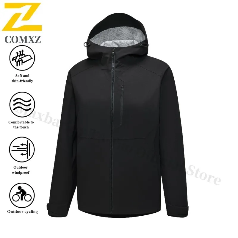 

EiAO Men's Trendy Windbreaker Spring Autumn Waterproof Windproof Casual Outdoor Jacket for Hiking Camping Fishing 2025 Fashion