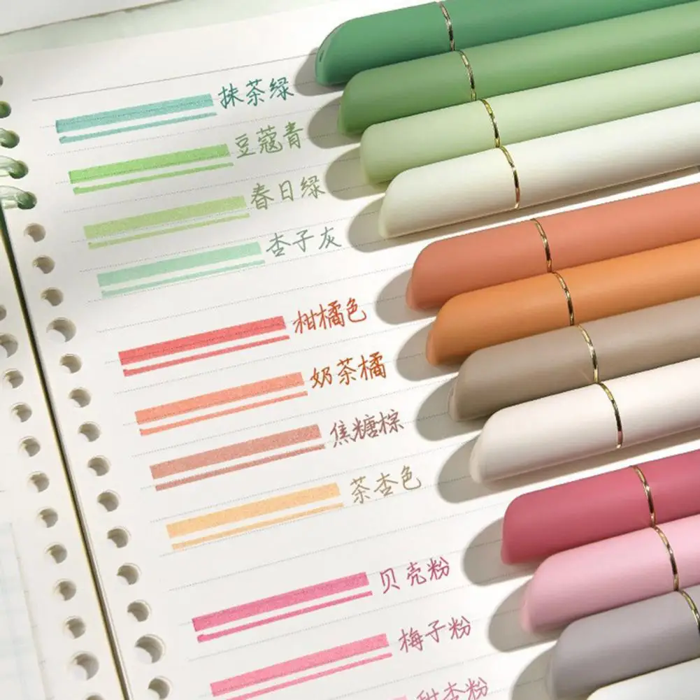 Colorful Highlighters Vibrant Highlighter Pen Sets for Students Professionals Quick-drying Ink Smudge-proof for Color-coding