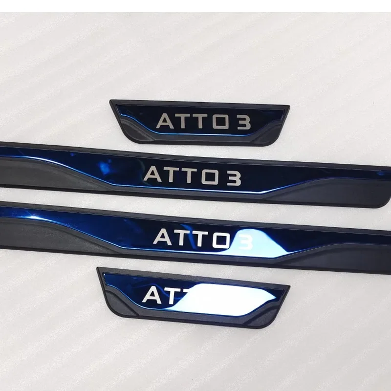 

Аксессуары для BYD Atto 3 2022, Накладка на порог из нержавеющей стали, защитная накладка на педаль, Накладка на порог, Стайлинг автомобиля