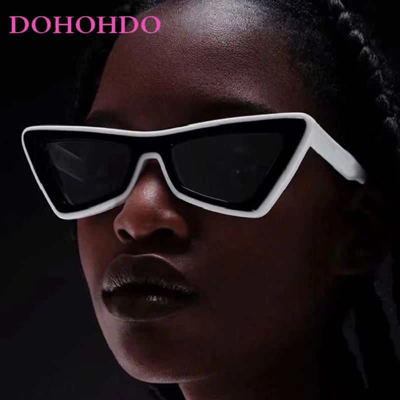 

Retro Small Frame Cat Eye Sunglasses Men Women Trendy Y2K Luxury Brand Design Outdoors Driving Sun Glasses Oculos De Sol UV400
