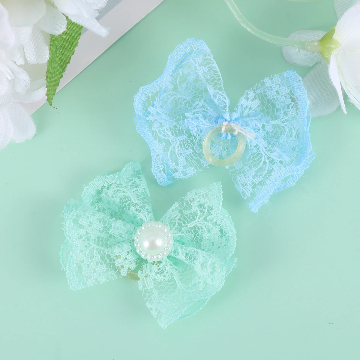 

20pcs Hair Ties Elastic Adjustable Bowknot s Bowknot Decorations for Dog Cat Parties