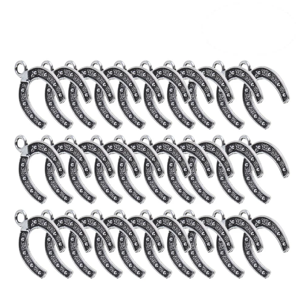 

30 Pc Jewelry Making Supplies Horseshoe Shaped Accessories Vintage DIY Decoration