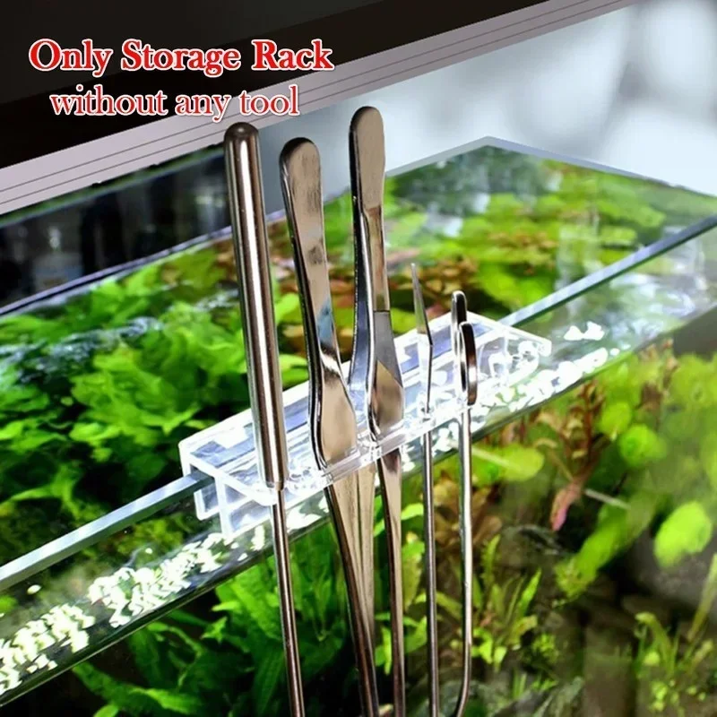 1PCS New Aquarium Plant Tools Storage Rack Acrylic Holder for Tweezer Scraper Scissor Fish Tank Water Grass Cleaning Tool Holder