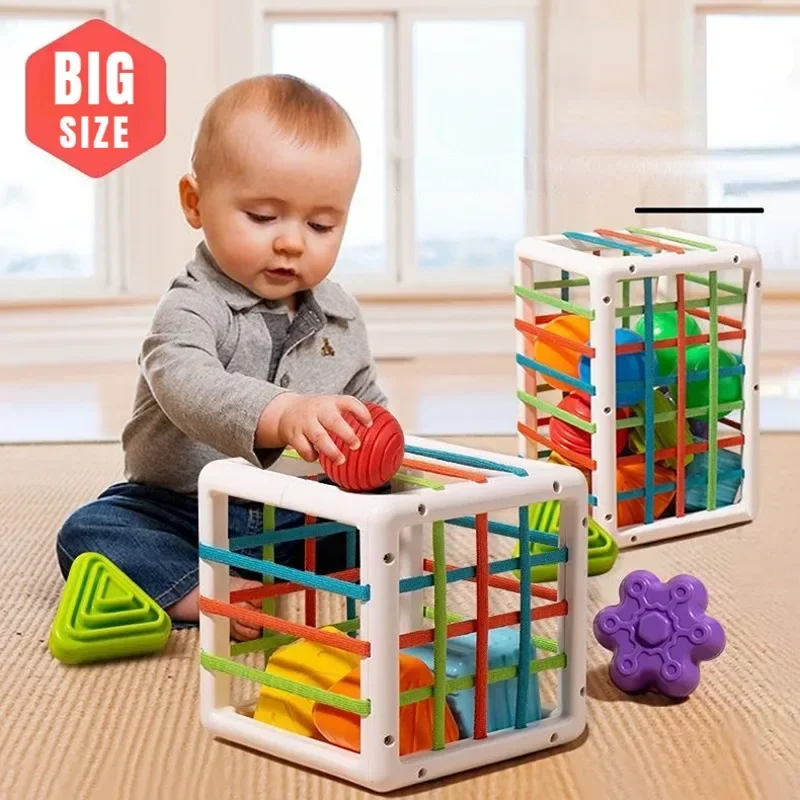 Blocchi di forma colorata Gioco di smistamento Baby Montessori Apprendimento Giocattoli educativi per bambini Bebe Nascita 0 12 mesi Regalo Juguetes