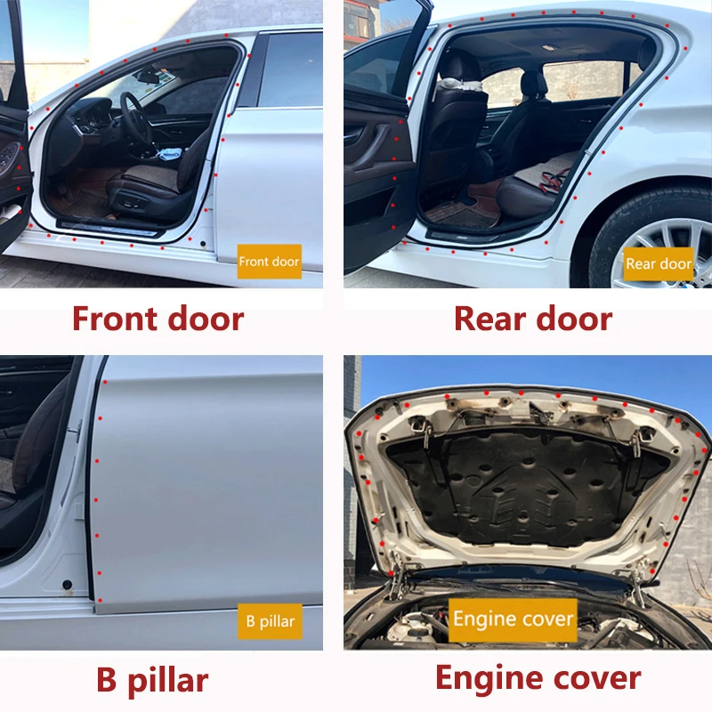 Burlete para Borde de puerta de coche, aislamiento acústico, prevención de ruido, Infiniti FX35, FX37, EX25, G37, G35, G25, Q50, QX50, EX37, FX45, G20, 5M