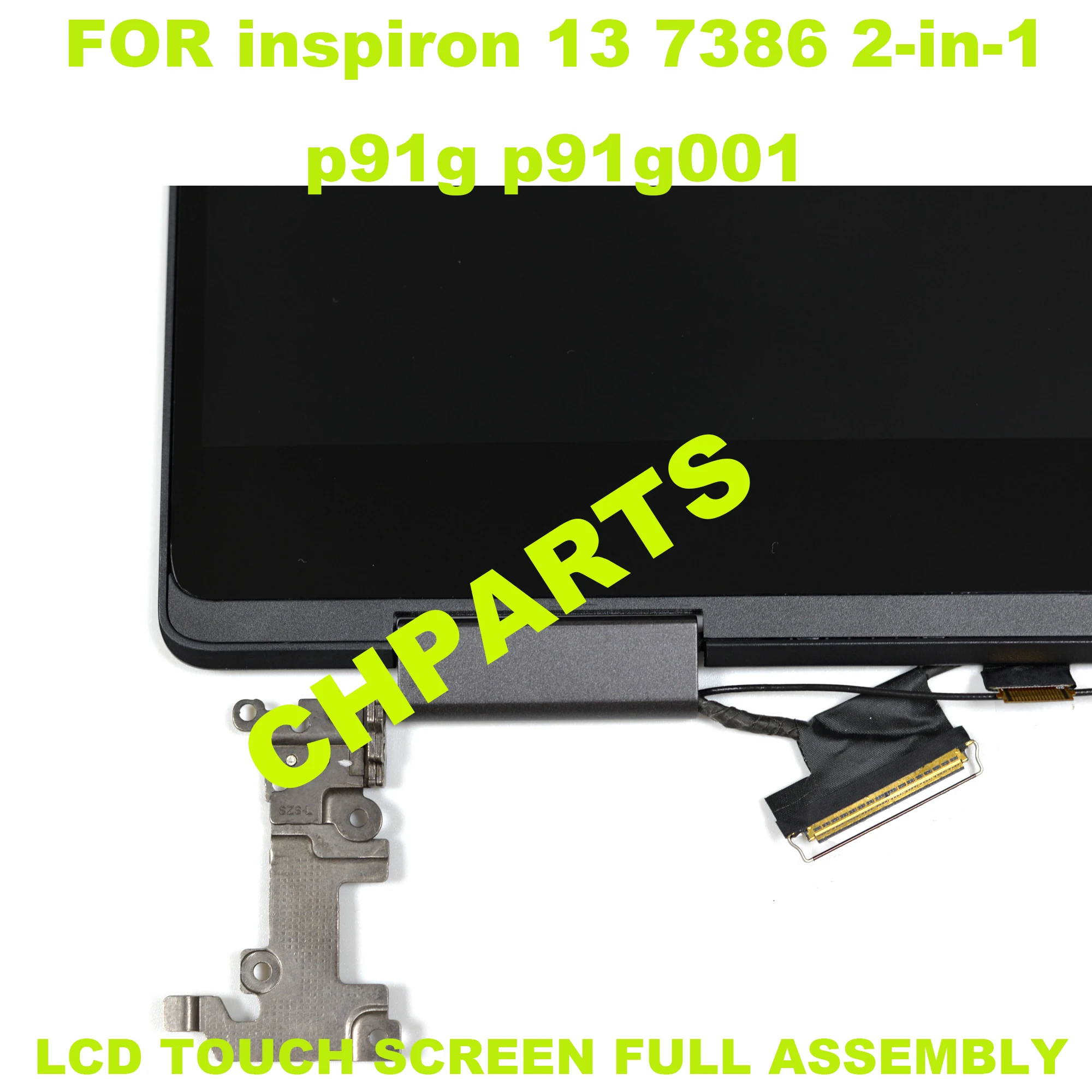 For Dell Inspiron 13 7386 P91G P91G001 Touch Screen LCD Display Panel Full Assembly Sliver Black