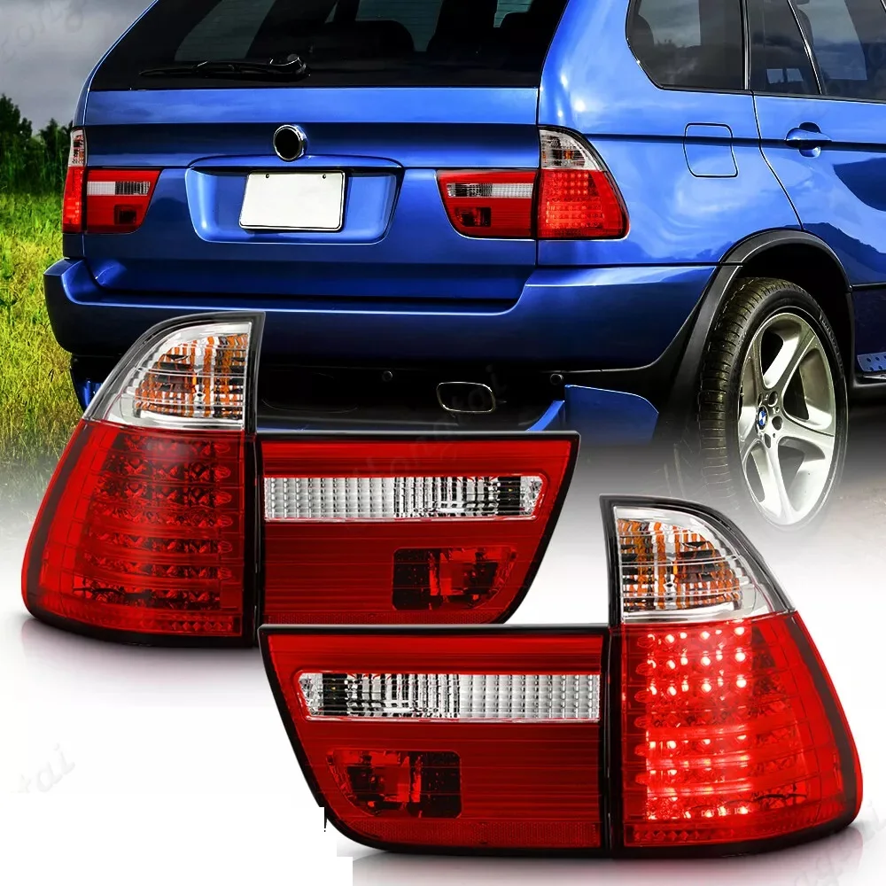 FOR 1999-2000- 2002 BMW X5 E53 brake lights, retrofitted new LED service brake rear taillight assembly，backup light backup light