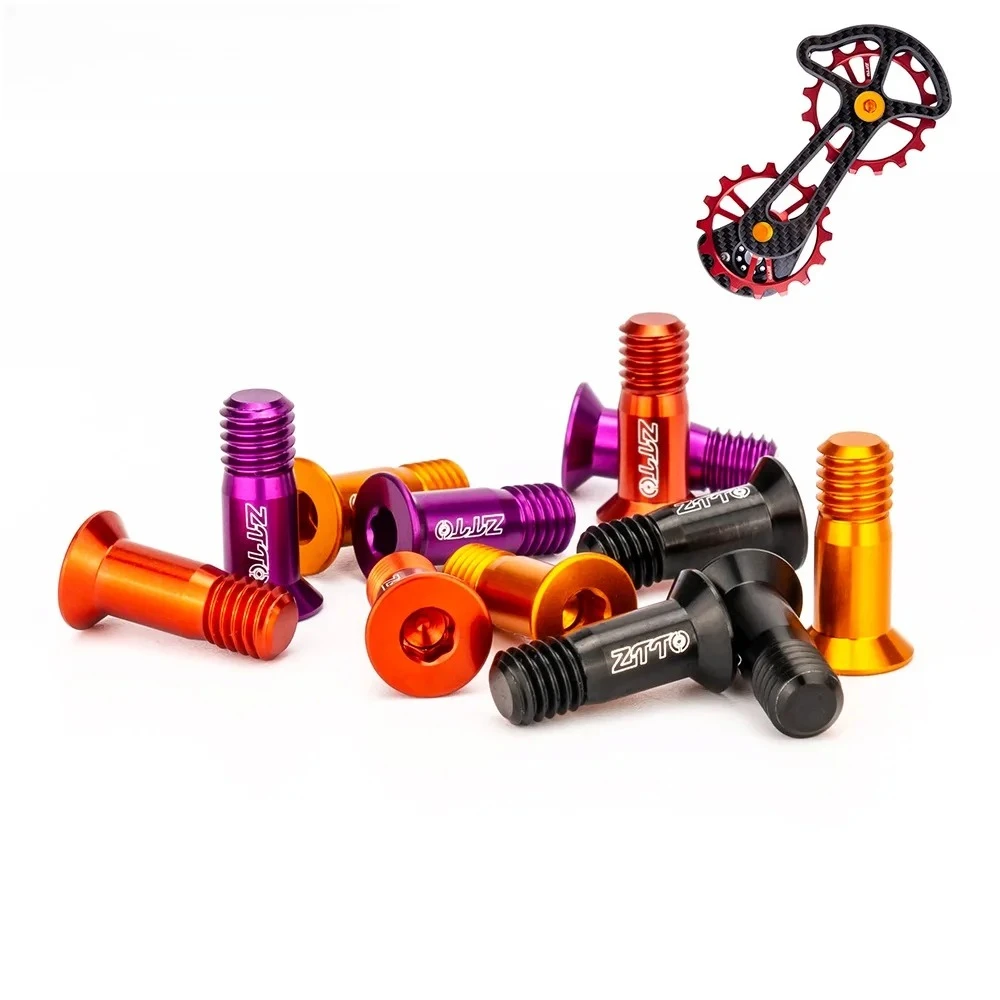 

2pc M5×14.2MM Rear Guide Pulley Screw Bike Rear Derailleur Jockey Wheel Screws Color Guide Chain Pulley Screw