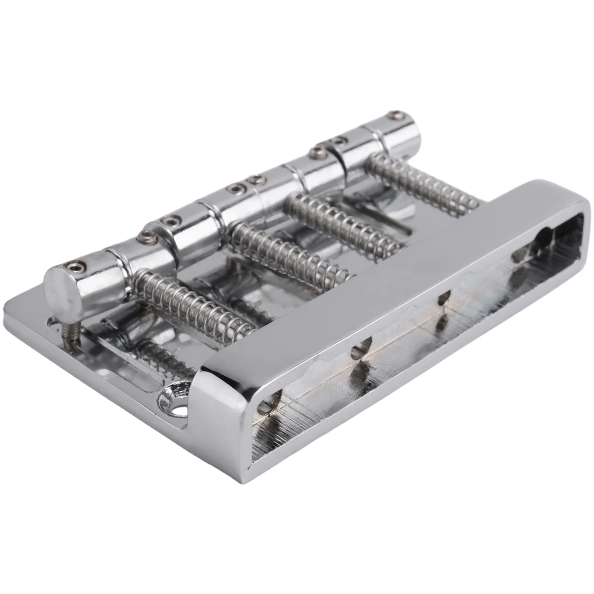 A51Q-4 String Hardtail Bass Guitar Bridge for Fender Precision Jazz Bass PB JB Style Bass, Chrome