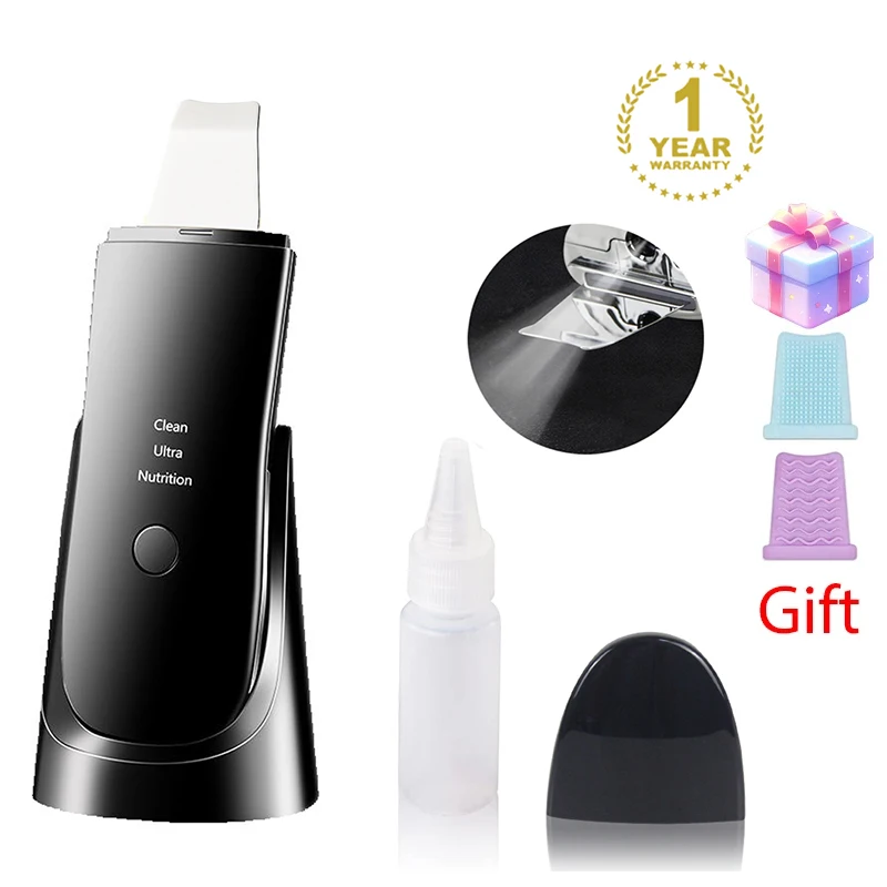 

Ultrasonic Face Scrubber Facial Blackhead Remover Facial Massage Lifter Deep Cleansing Cleansing Scraper Home Skincare Tools Vey