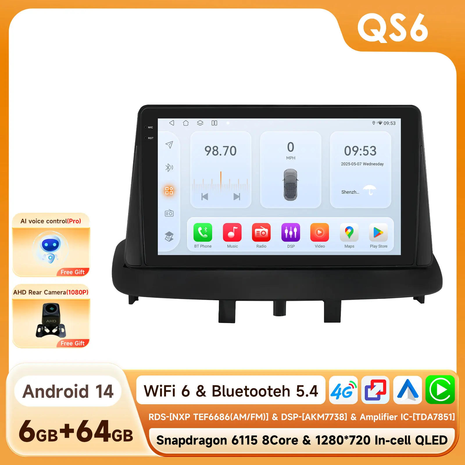 Android Autoradio Voor Renault Megane 3 2008 - 2014 Multimedia Videospeler Gps Draadloze Carplay Auto Audio Stereo 9 Touchscreen