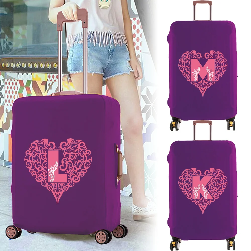 

New Trolley Box Cover Thick Elastic Luggage Cover Protector 18-32inch Love Letter Printing Series Travel Accessories