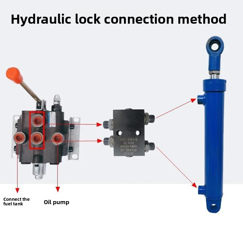 ثنائي الاتجاه اسطوانة هيدروليكية قفل هيدروليكي صمام التوازن صمام أحادي الاتجاه صمام فحص الضغط صمام أمان اسطوانة هيدروليكية