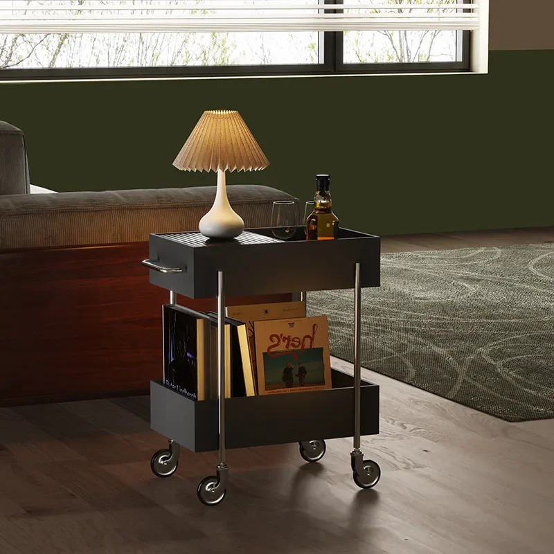 Trolley Multi-layer Medieval Large Storage Storage Rack Can Move The Sofa Side Several Pamine Snack Rack