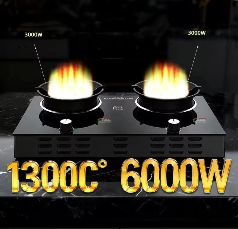 Outdoor RV Cooktop Tempered Glass Surface 2 Burners Solid Element Pulsed Ignition Class Energy Efficient