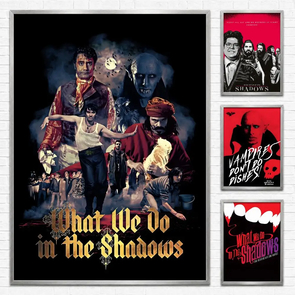 TV Series What We Do in the Shadows Poster Self‑Adhesive Waterproof PP Poster Coffee House Bar Wall Art Sticker Room Home Decor
