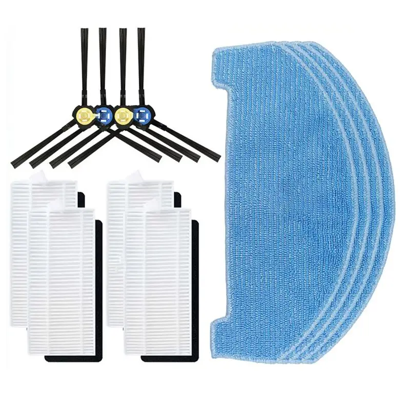 For ILIFE A20, T20S, V3x, Polaris PVCR 3600, G2 0926W, G2 0726W, G2 1226 Side Brush Filter Mop Accessory Part Kit-AT30