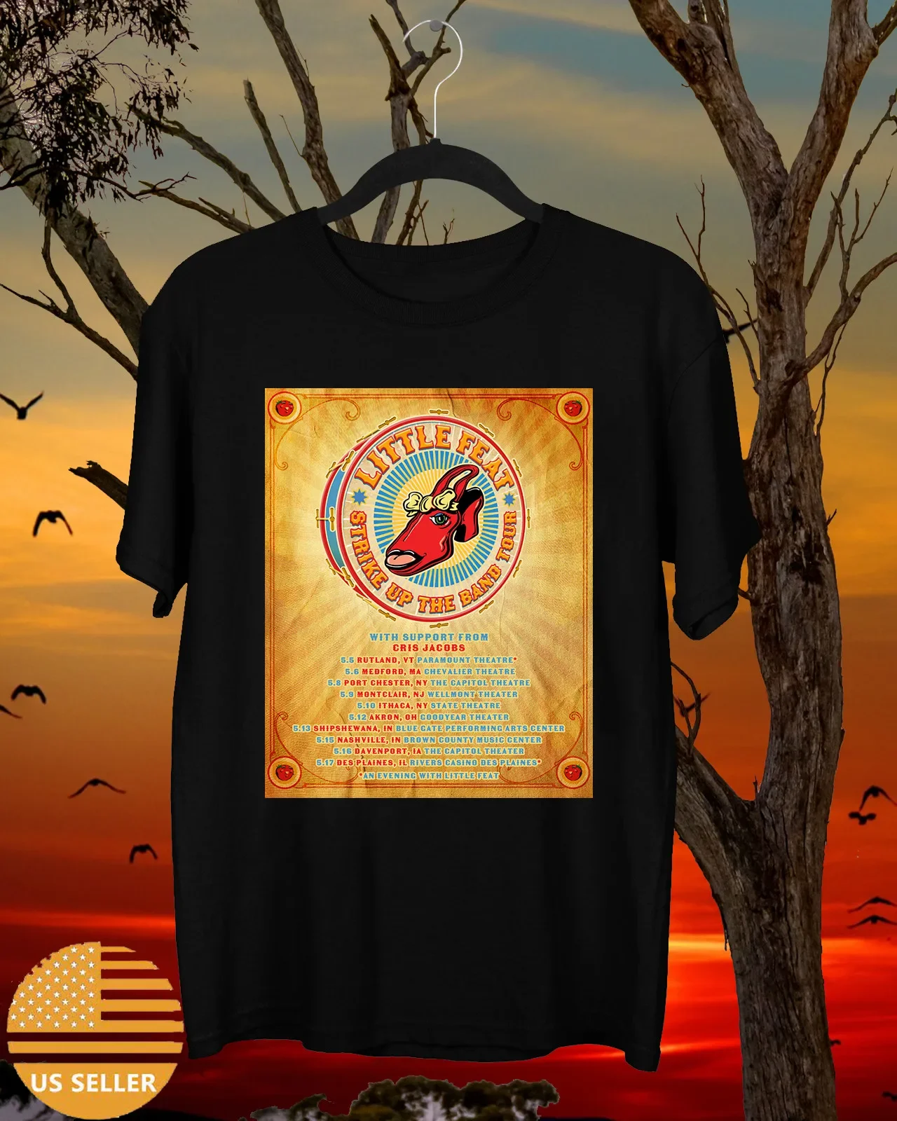 Hot New Little Feat Strike Up The Band Tour Date T Shirt Size S-5XL
