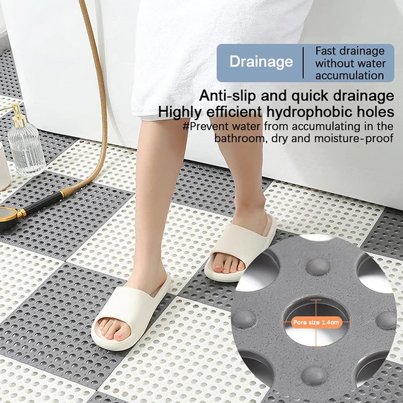 1 PC Non-SLIP Bath MAT พรมกันน้ําพรมห้องน้ําพรมกันลื่นดูดนวดฟุตเบาะ Pad ห้องน้ํา Splicing ชั้นเสื่ออาบน้ํา